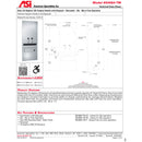 ASI 04684-TM-F Commercial Restroom Sanitary Napkin/ Tampon Dispenser, Free-Operated, Recessed-Mounted, Stainless Steel