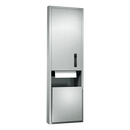 ASI 046921-6 Combination Commercial Paper Towel Dispenser/Waste Receptacle, Semi-Recessed-Mounted, Stainless Steel