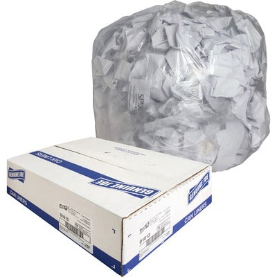 Genuine Joe GJO01013 Clear Trash Can Liners, Medium Size, 33 gal Capacity, 39" L x 33" W x 0.60 mil (15 Micron) Thickness, Low-Density, 250/Box