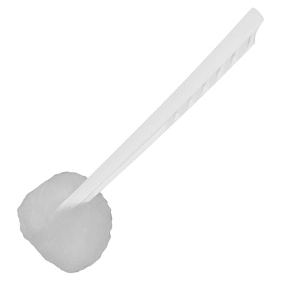 Genuine Joe GJO85122 Toilet Bowl Mop, 4.50" Height Head, 12" Length Plastic Handle, Acid Resistant, Durable, Long Lasting, Lightweight, Fatigue-free, White, 100/Carton