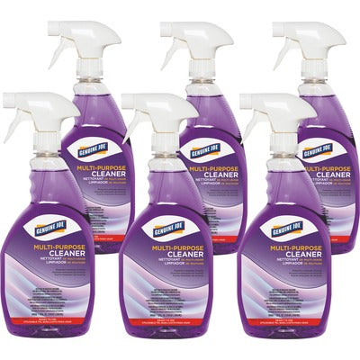 Genuine Joe GJO99666CT Multi-purpose Cleaner, For Kitchen, Ready-To-Use, 32 fl oz (1 quart), Lavender Scent, Deodorize, Long Lasting, Butyl-free, Phosphate-free, Purple, 6/Carton