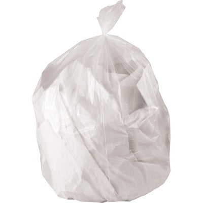 Genuine Joe GJO02859 Strong Economical Trash Bags, 45 gal Capacity, 48" L x 40" W x 0.87 mil (22 Micron) Thickness, Clear, Resin, Waste Disposal, 150/Carton