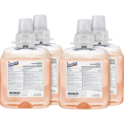 Genuine Joe GJO02889CT Antibacterial Foam Soap Refill, Orange Blossom Scent, 1.32 quart, Bacteria Remover, Hand, Skin, Orange, 4/Carton