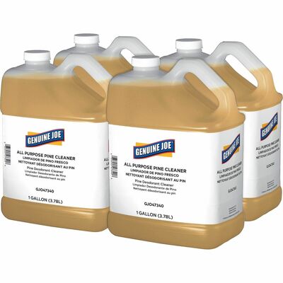 Genuine Joe GJO47340 All-Purpose Pine Cleaner, Liquid, 128 fl oz (4 quart), White, 4/Carton