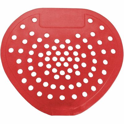Genuine Joe GJO01311 Vinyl Urinal Screens, Lasts upto 30 Days, Odor Control, Flexible, 1 Carton, Red