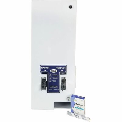 Genuine Joe GJO01302 Sanitary Napkin/Tampon Dispenser, White