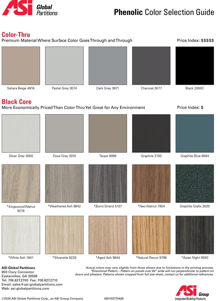 ASI Global Toilet Partition (Phenolic) 1 ADA Between Wall (60"W x 61-1/4"D) BWADA
