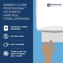 Kimberly-Clark Lev-R-Matic Roll Towel Dispenser, 13 3/10W X 9 4/5D X 13 1/2H, Smoke - KCC09765