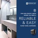Kimberly-Clark Lev-R-Matic Roll Towel Dispenser, 13 3/10W X 9 4/5D X 13 1/2H, Smoke - KCC09765