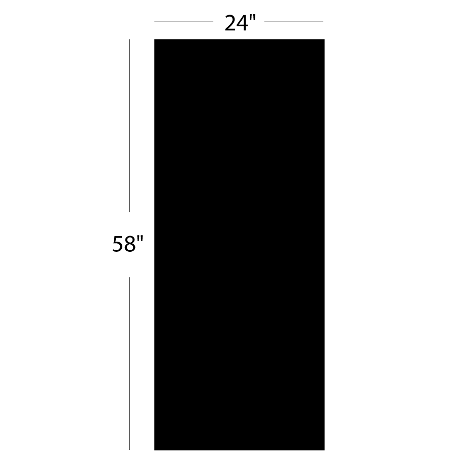 Hadrian (Metal) Partition Door (24" x 58") Powder Coated Metal, Includes 601000 Chrome In-Swing Hardware Kit - 510024