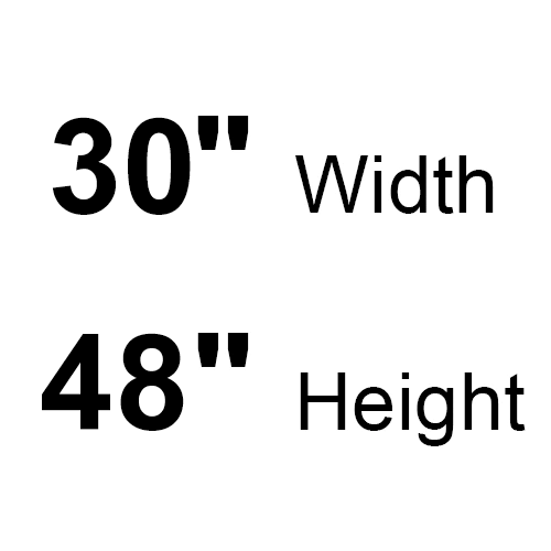 ASI 0620-3048 (30 x 48) Channel Frame Mirror, 20 Gauge Type 304 Stainless Steel Channel 30"W x 48"H
