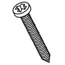 ASI 3901 2 Pan Head Sheet Metal Screws, 2-1/2" long