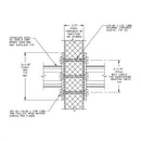 ASI 3924 Kit to Mount 2 Grab Bars Back-to-Back thru 1/2" Thick Partitions, 1 Per Flange Pair