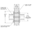ASI 3925 Kit to Mount 2 Grab Bars Back-to-Back thru 3/4" to 1" Thick Partitions, 1 Per Flange Pair