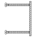ASI 3932 Kit for Installing thru 1/2" Thick Partitions (1 Per Flange)