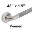 Bobrick B-6897 (48 x 1.5) Commercial Grab Bar, 1-1/2" Diameter x 54" Length, Concealed-Mounted, Stainless Steel (Peened)