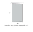 Bobrick B-204-2 Commercial Shower Curtain, 72" Length, Vinyl