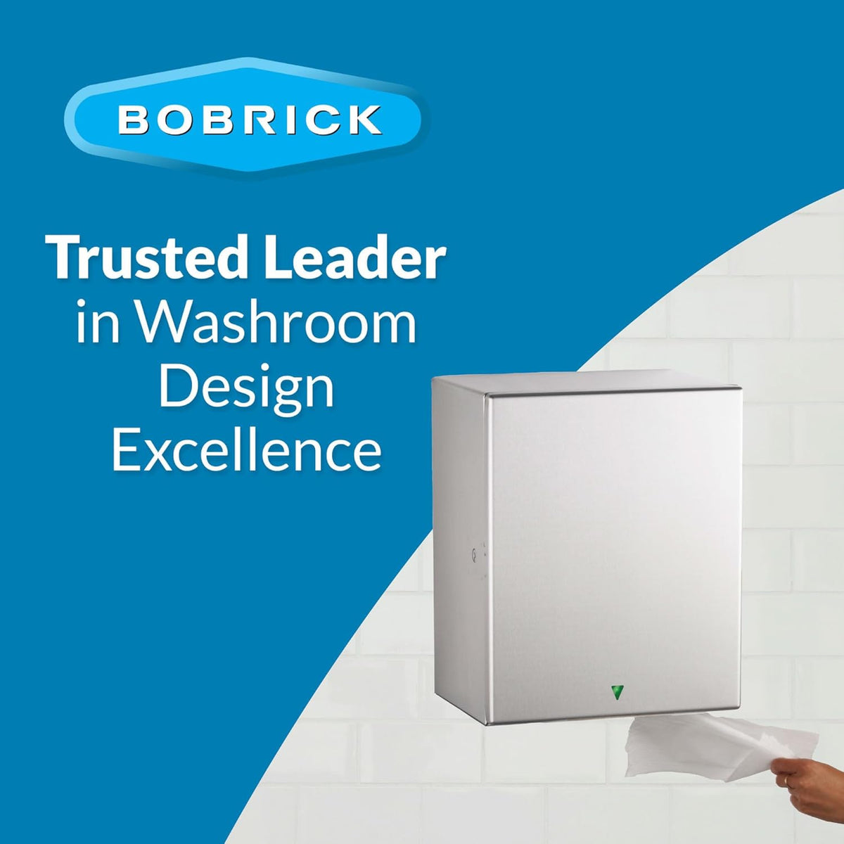 Bobrick B-2974 Automatic Commercial Paper Towel Dispenser, Surface-Mounted, Stainless Steel