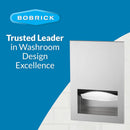Bobrick B-35903 Commercial Paper Towel Dispenser, Recessed-Mounted, Stainless Steel