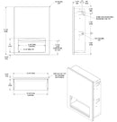 ASI 6457-00 Piatto Recessed Paper Towel Dispenser, Recessed-Mounted, White Phenolic Door