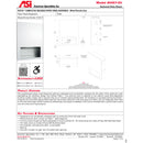 ASI 6457-00 Piatto Recessed Paper Towel Dispenser, Recessed-Mounted, White Phenolic Door