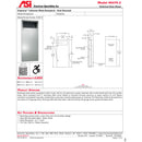 ASI 6474-2 Commercial Restroom Waste Receptacle, 12 Gallon, Recessed-Mounted, 15-1/4" W x 38-1/2" H, 4-1/4" D, Stainless Steel