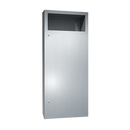 ASI 6474-2 Commercial Restroom Waste Receptacle, 12 Gallon, Recessed-Mounted, 15-1/4" W x 38-1/2" H, 4-1/4" D, Stainless Steel