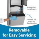 Bobrick B-3699 Combination Commercial Paper Towel Dispenser/Waste Receptacle, Surface-Mounted, Stainless Steel