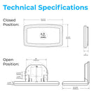Koala Kare KB200-05 (now KB300-05) Horizontal Baby Changing Station, Wall-Mounted, White Granite, Updated Part Number: KB300-05