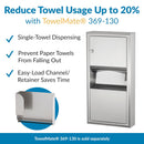 Bobrick B-3699 Combination Commercial Paper Towel Dispenser/Waste Receptacle, Surface-Mounted, Stainless Steel