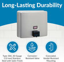 Bobrick B-4112 Commercial Soap Dispenser, Surface-Mounted, Manual-Push, Stainless Steel - 40 Oz