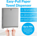 Bobrick B-262 Commercial Paper Towel Dispenser, Surface-Mounted, Stainless Steel