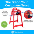 Koala Kare Designer High Chair (Red) Knockdown High Chair - KB105-03-KD