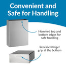 Bobrick B-279 Commercial Restroom Trash Can, 6.4 Gallon, Surface-Mounted, 14" W x 18" H, 6" D, Stainless Steel