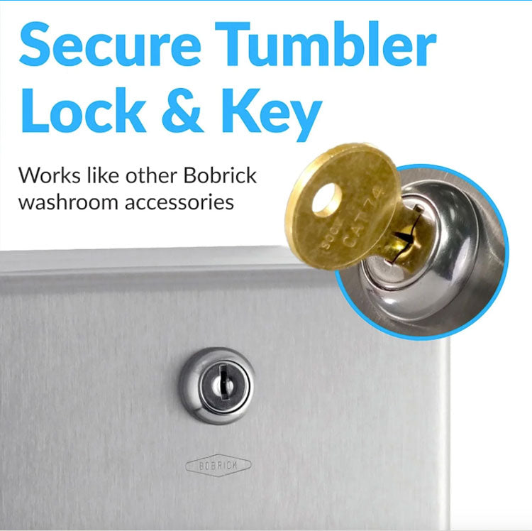 Bobrick B-2888 Commercial Toilet Paper Dispenser, Surface-Mounted, Stainless Steel w/ Satin Finish