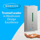 Bobrick B-2013 Commercial Foam Soap Dispenser, Surface-Mounted, Touch-Free, Stainless Steel - 27 Oz