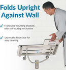 Bobrick B-5181 Reversible Folding Restroom Shower Seat, 360 lb Load Capacity, Phenolic