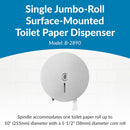Bobrick B-2890 Commercial Toilet Paper Dispenser, Surface-Mounted, Stainless Steel w/ Satin Finish