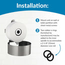 Bobrick B-2890 Commercial Toilet Paper Dispenser, Surface-Mounted, Stainless Steel w/ Satin Finish