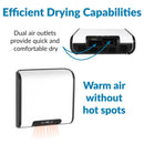 Bobrick B-7120 Automatic Hand Dryer, 115 Volt, Surface-Mounted, White Painted Cover
