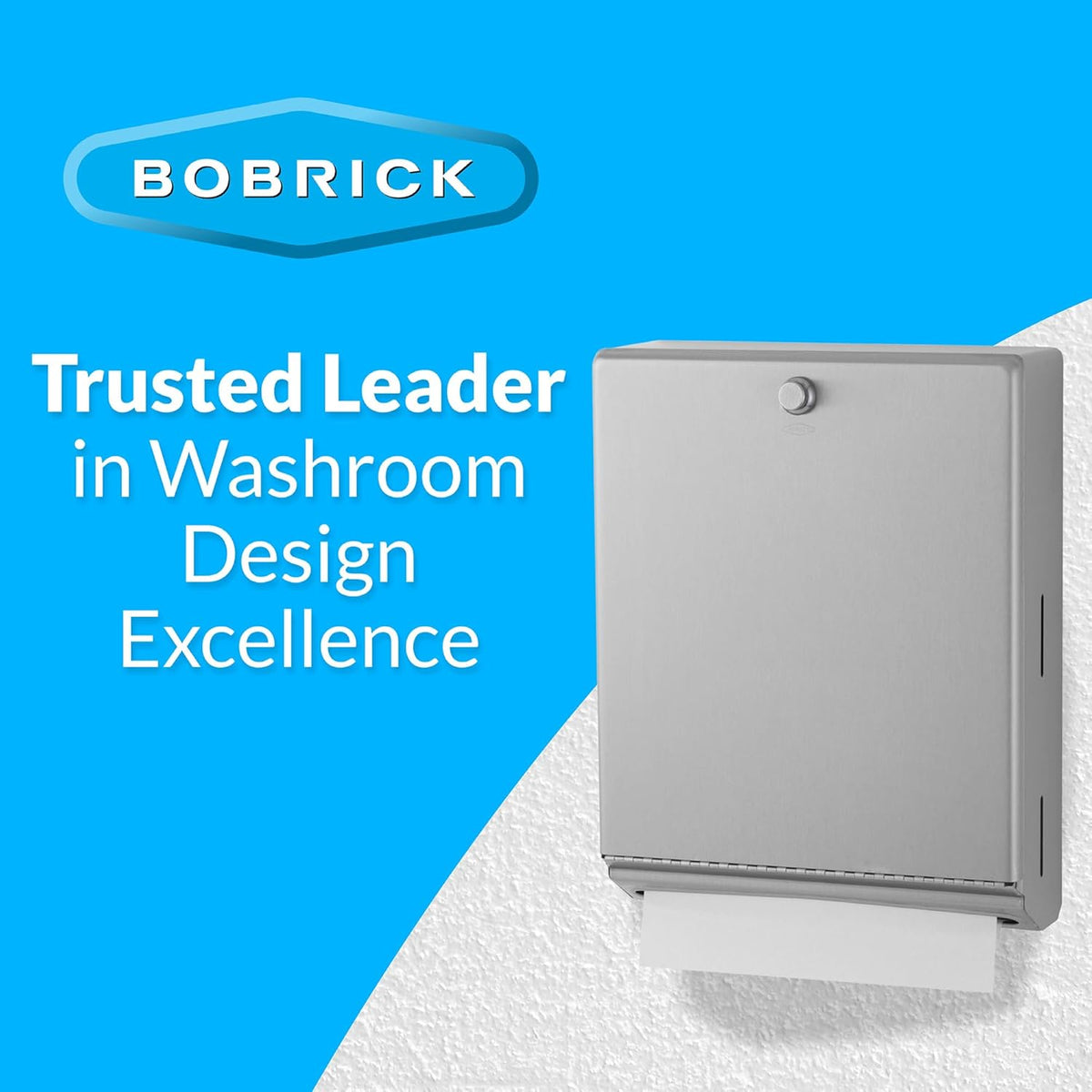 Bobrick B-2620 Commercial Paper Towel Dispenser, Surface-Mounted, Stainless Steel