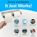 Bobrick B-2740 Commercial Double Roll Toilet Paper Dispenser, Surface-Mounted, Metal