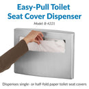 Bobrick B-4221 Commercial Toilet Seat Cover Dispenser, Surface-Mounted, Stainless Steel