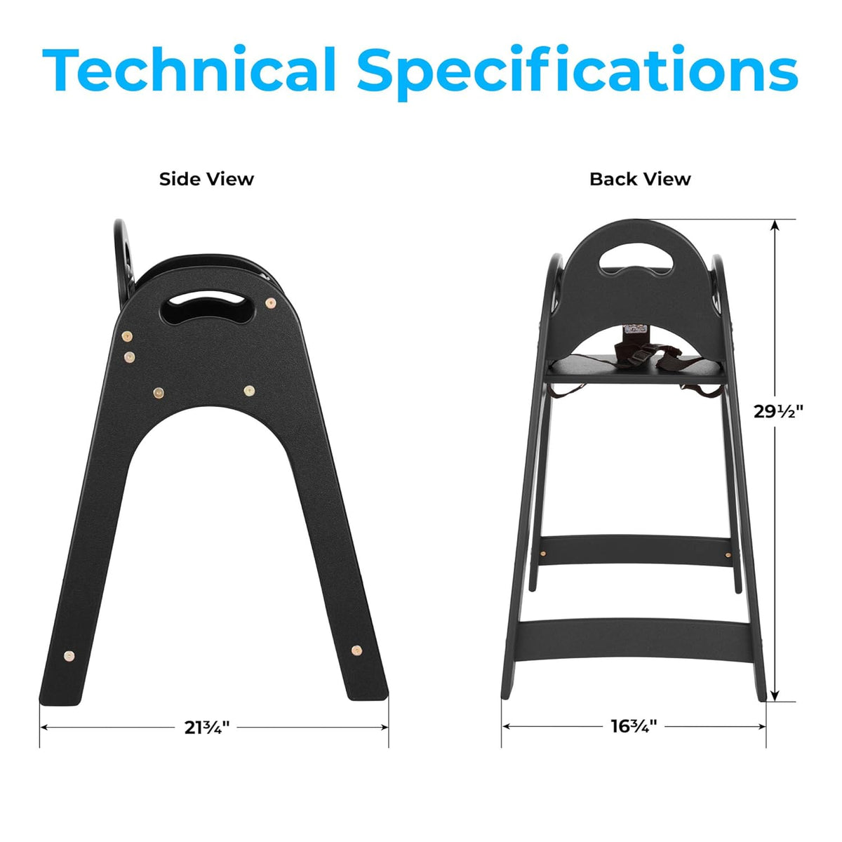 Koala Kare Designer High Chair (Black) High Chair - KB105-02