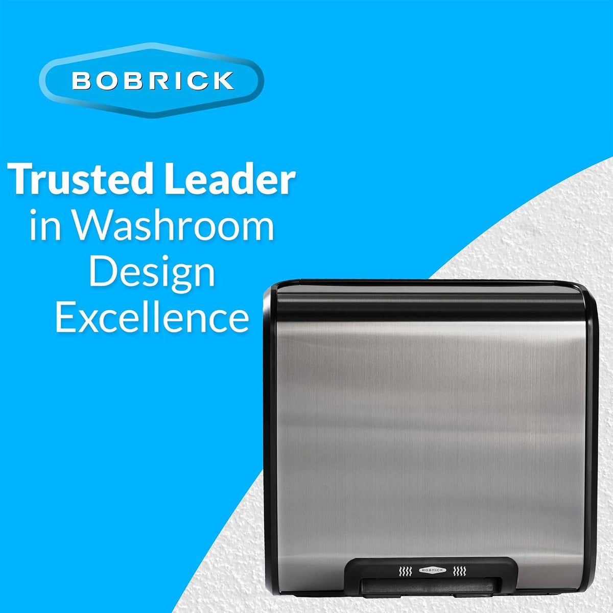 Bobrick B-7128 Automatic Hand Dryer, 115 Volt, Surface-Mounted, Stainless Steel