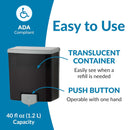 Bobrick B-40 Commercial Liquid Soap Dispenser, Surface-Mounted, Manual-Push, Plastic - 40 Oz