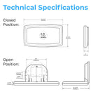 Koala Kare KB200-00 Horizontal Baby Changing Station, Wall-Mounted, Cream, Updated Part Number: KB300-00