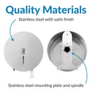Bobrick B-2890 Commercial Toilet Paper Dispenser, Surface-Mounted, Stainless Steel w/ Satin Finish