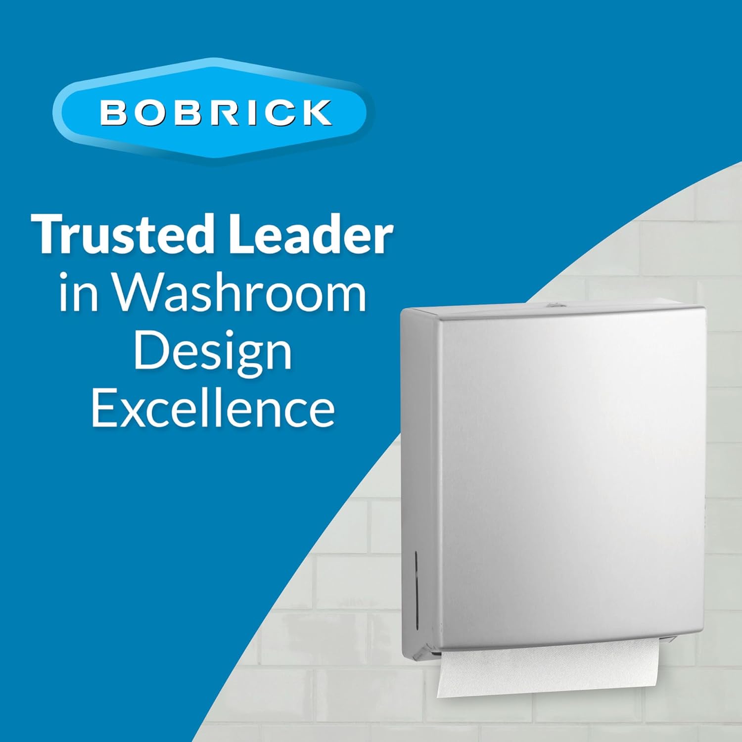 Bobrick B-4262 Commercial Paper Towel Dispenser, Surface-Mounted, Stainless Steel