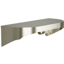 Bradley Elvari Series Shelf, Stainless Satin, 20 Gauge w/ Hooks, 8" X 24"- 7B2-0082496-BN, Brushed Nickel